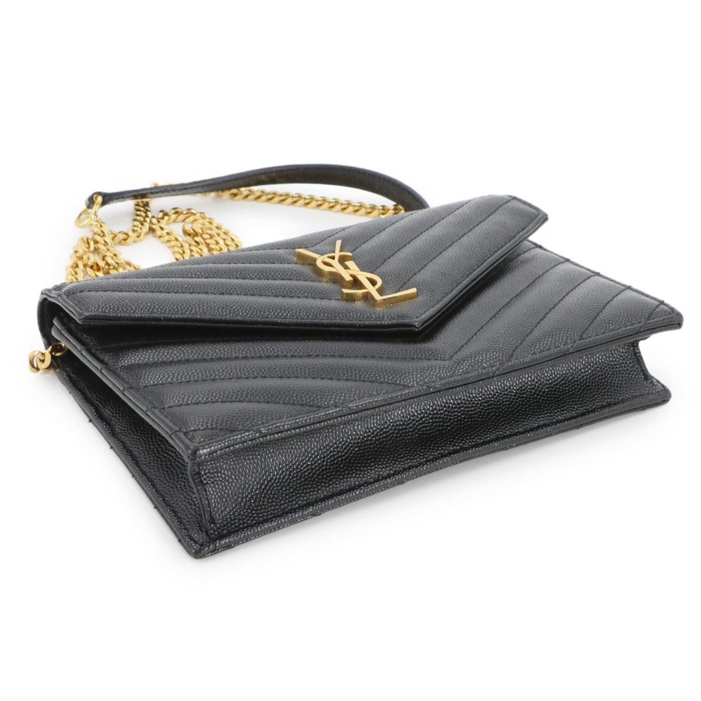 Yves Saint Laurent Saint Laurent Paris Cassandre Envelope Chain Wallet, black - Picture 4 of 10